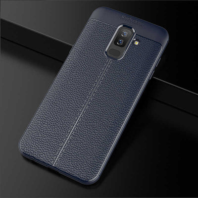 Galaxy J8 Kılıf Zore Niss Silikon Kapak Lacivert