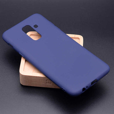 Galaxy J8 Kılıf Zore Premier Silikon Kapak Lacivert