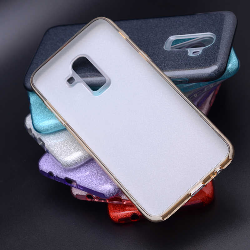 Galaxy J8 Kılıf Zore Shining Silikon Siyah