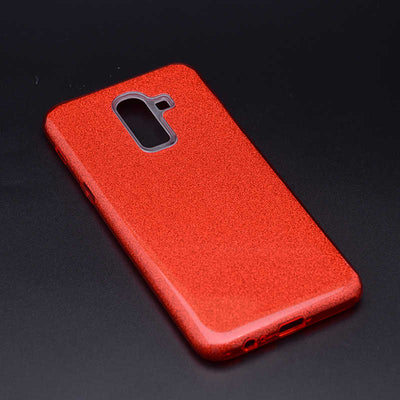 Galaxy J8 Kılıf Zore Shining Silikon Kırmızı