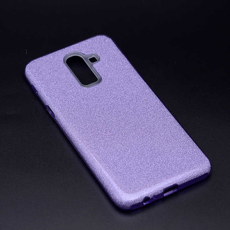 Galaxy J8 Kılıf Zore Shining Silikon Mor