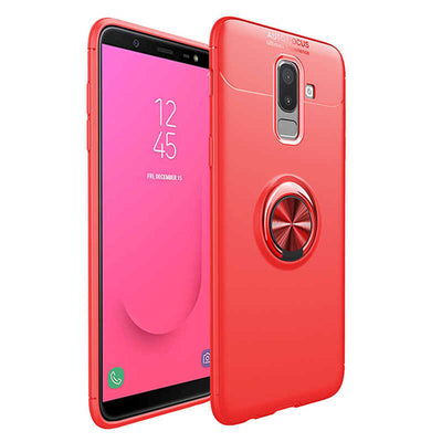 Galaxy J8 Kılıf Zore Ravel Silikon Kapak Kırmızı
