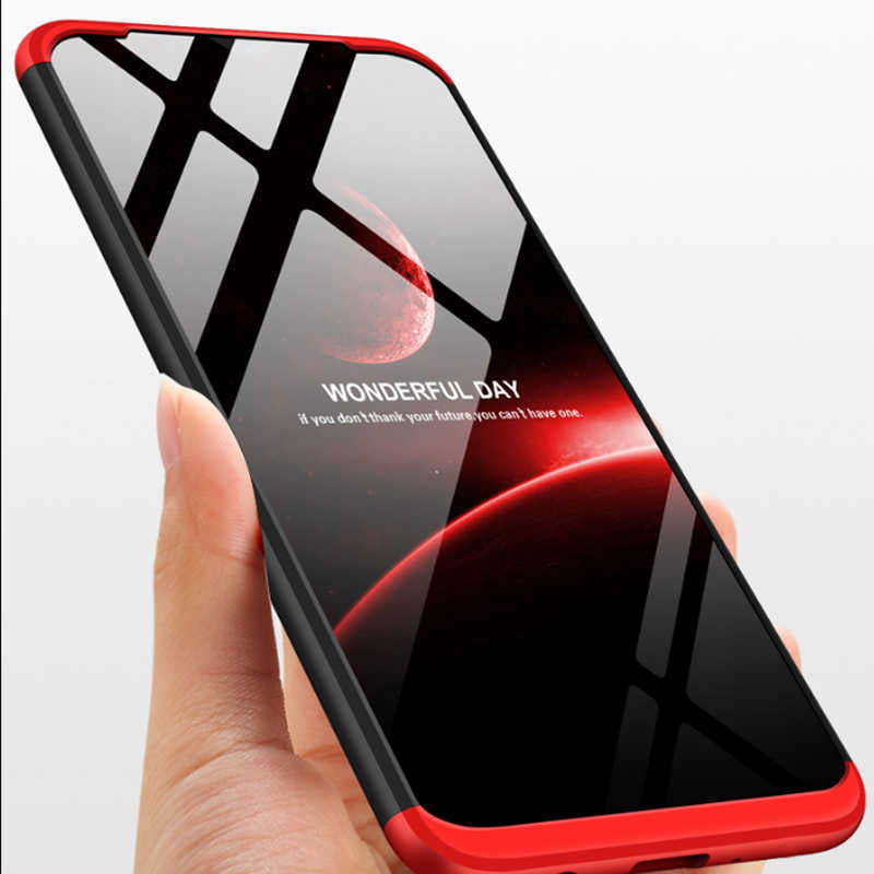 Galaxy M10 Kılıf Zore Ays Kapak Siyah-Kırmızı