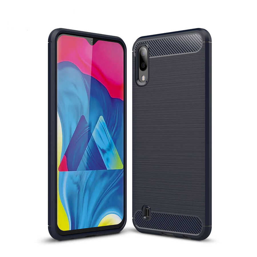 Galaxy M10 Kılıf Zore Room Silikon Kapak Lacivert