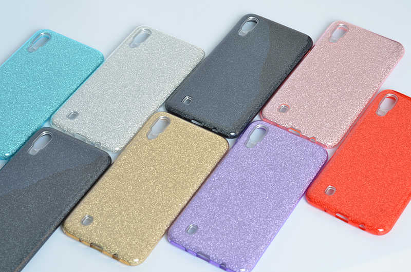 Galaxy M10 Kılıf Zore Shining Silikon Mavi