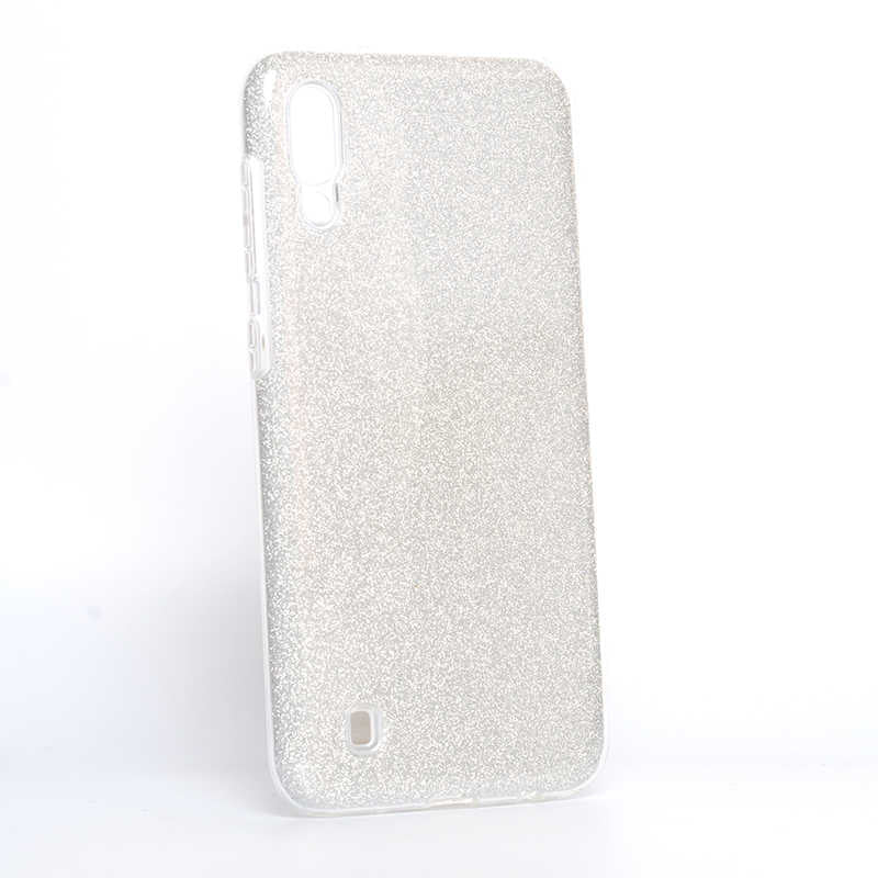 Galaxy M10 Kılıf Zore Shining Silikon Gümüş