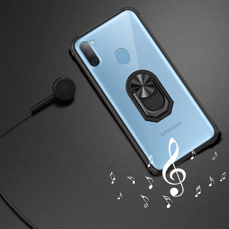 Galaxy M11 Kılıf Zore Mola Kapak Siyah