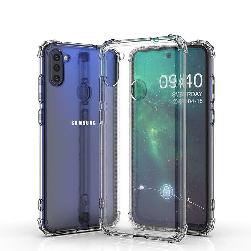 Galaxy M11 Kılıf Zore Nitro Anti Shock Silikon Renksiz
