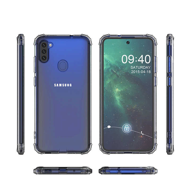 Galaxy M11 Kılıf Zore Nitro Anti Shock Silikon Renksiz