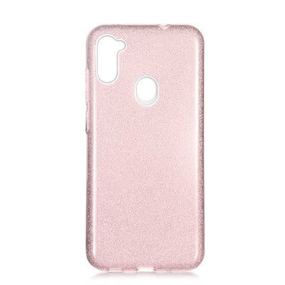 Galaxy M11 Kılıf Zore Shining Silikon Rose Gold
