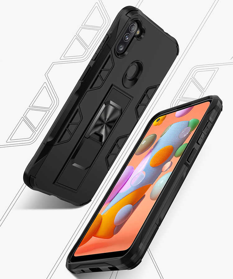 Galaxy M11 Kılıf Zore Volve Kapak Lacivert