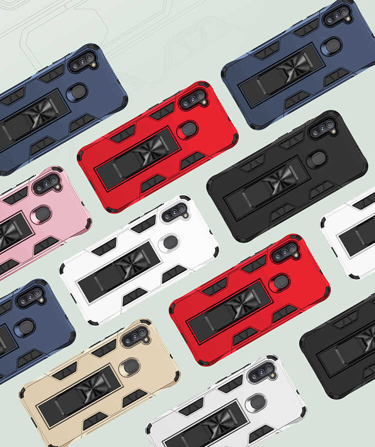 Galaxy M11 Kılıf Zore Volve Kapak Lacivert