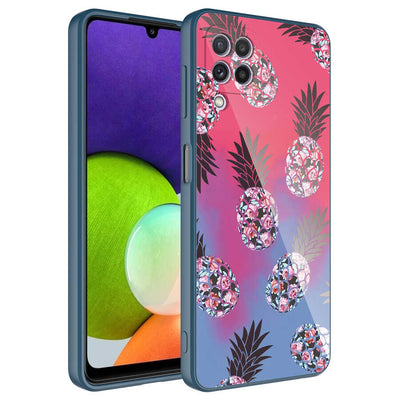 Galaxy M12 Kılıf Kamera Korumalı Desenli Sert Silikon Zore Epoksi Kapak NO3
