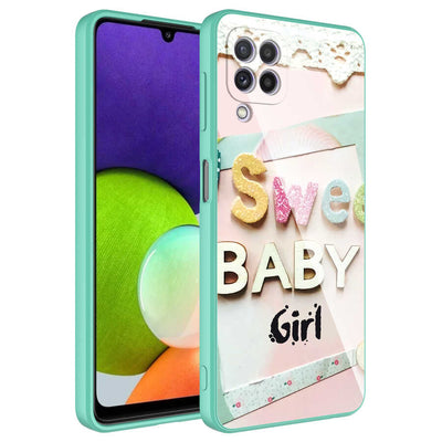 Galaxy M12 Kılıf Kamera Korumalı Desenli Sert Silikon Zore Epoksi Kapak NO5