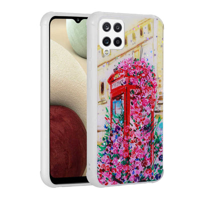 Galaxy M12 Kılıf Simli Desenli Kamera Korumalı Parlak Zore Popy Kapak Kulübe