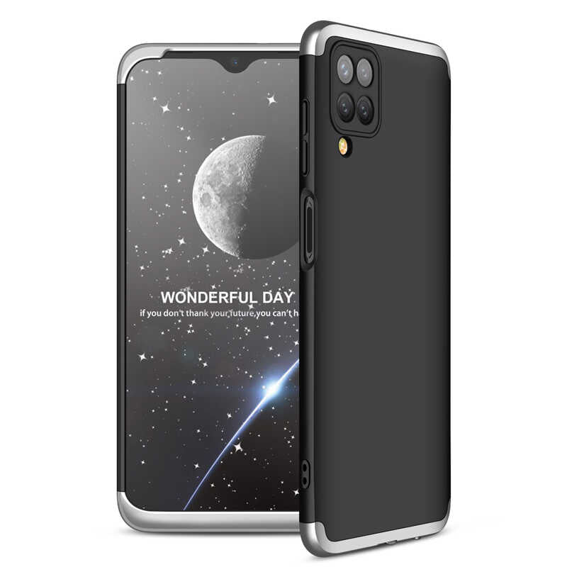 Galaxy M12 Kılıf Zore Ays Kapak Siyah-Gri