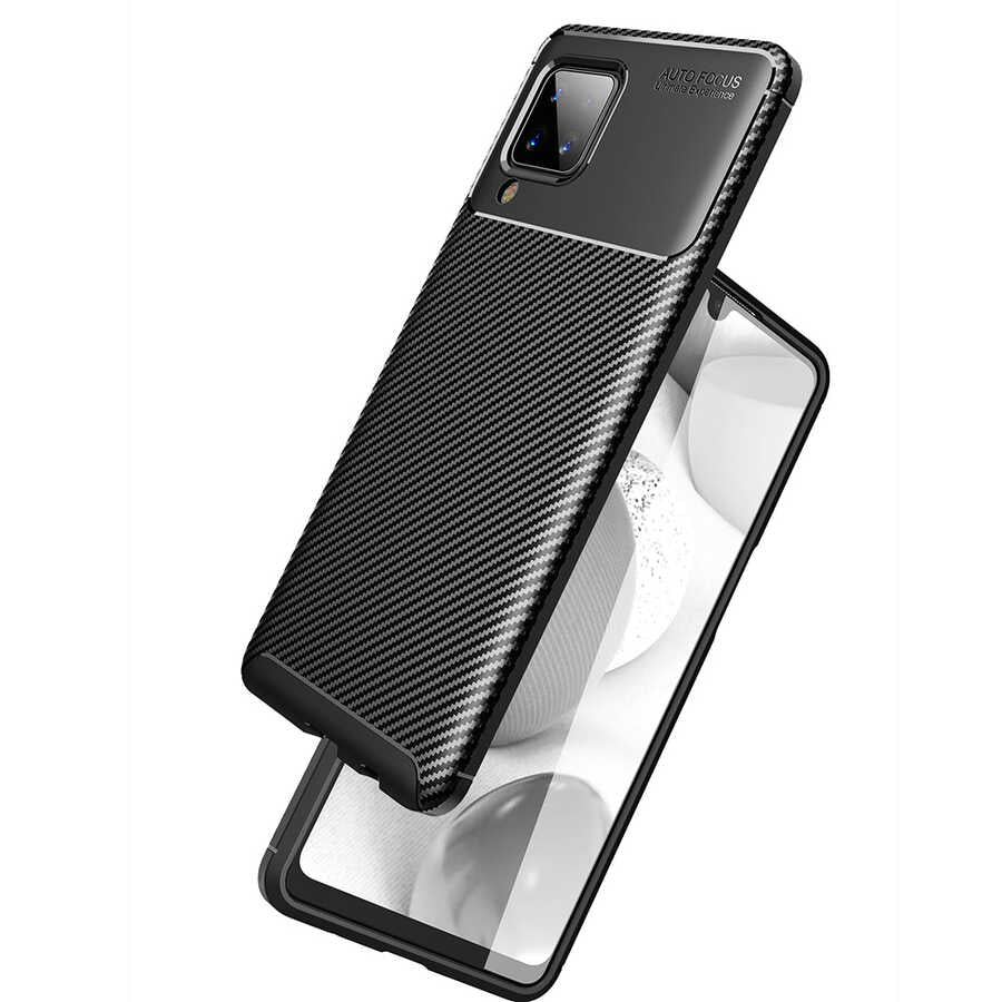 Galaxy M12 Kılıf Zore Negro Silikon Kapak Siyah