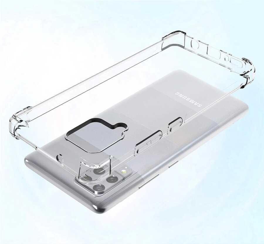 Galaxy M12 Kılıf Zore Nitro Anti Shock Silikon Renksiz