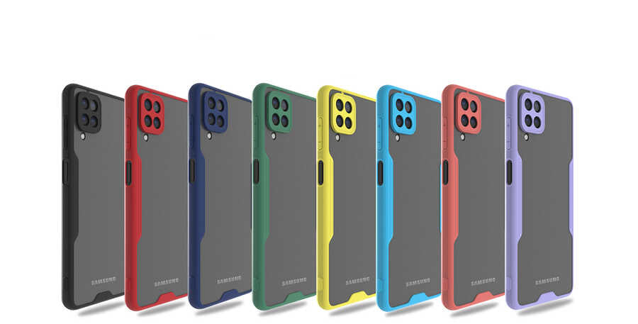 Galaxy M12 Kılıf Zore Parfe Kapak Mor