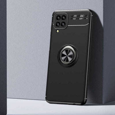 Galaxy M12 Kılıf Zore Ravel Silikon Kapak Siyah