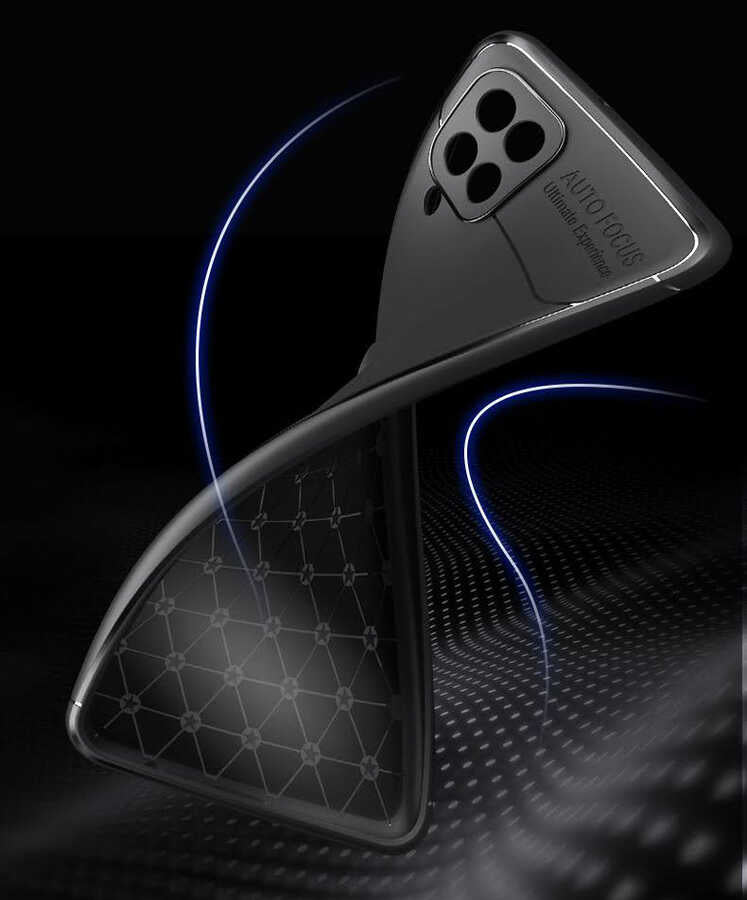 Galaxy M12 Kılıf Zore Ravel Silikon Kapak Siyah