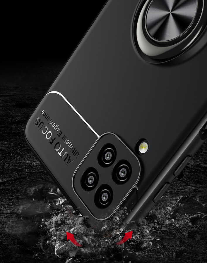 Galaxy M12 Kılıf Zore Ravel Silikon Kapak Siyah