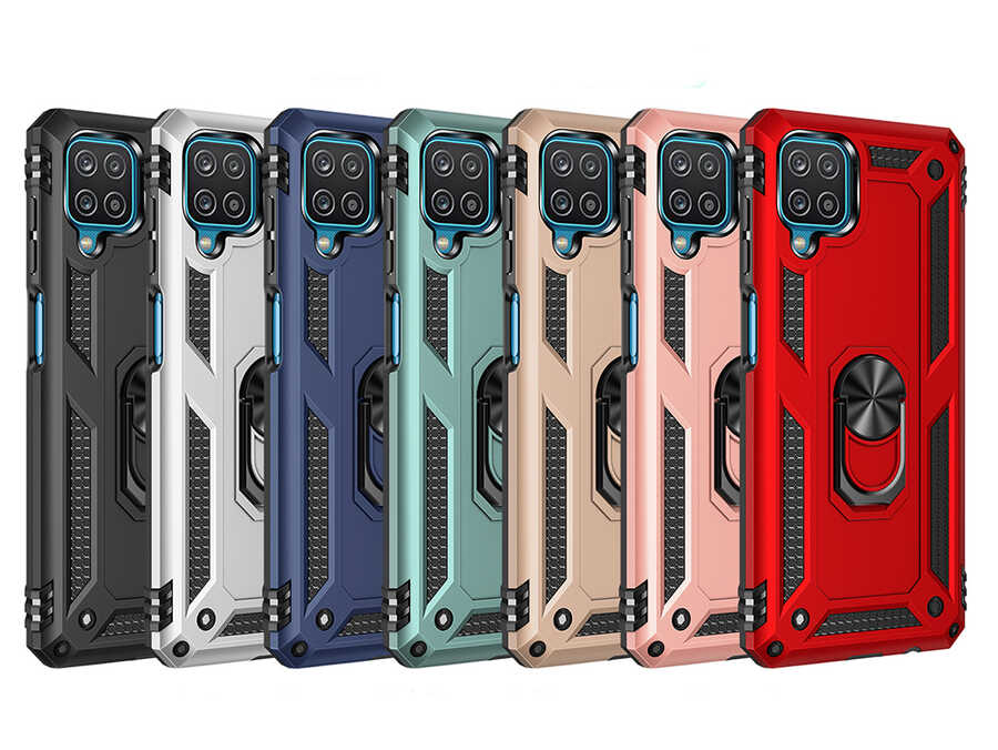 Galaxy M12 Kılıf Zore Vega Kapak Siyah