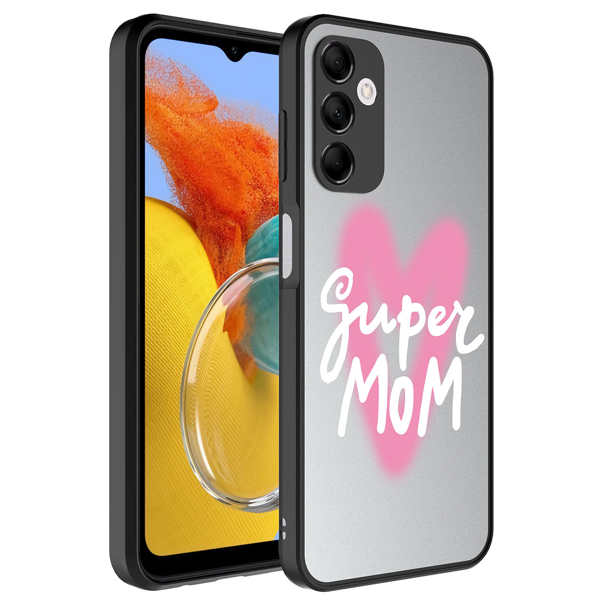 Galaxy M14 Kılıf Aynalı Desenli Kamera Korumalı Parlak Zore Mirror Kapak Süper Anne
