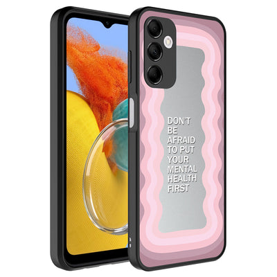 Galaxy M14 Kılıf Aynalı Desenli Kamera Korumalı Parlak Zore Mirror Kapak Ayna