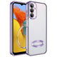Galaxy M14 Kılıf Kamera Korumalı Logo Gösteren Zore Omega Kapak Lila