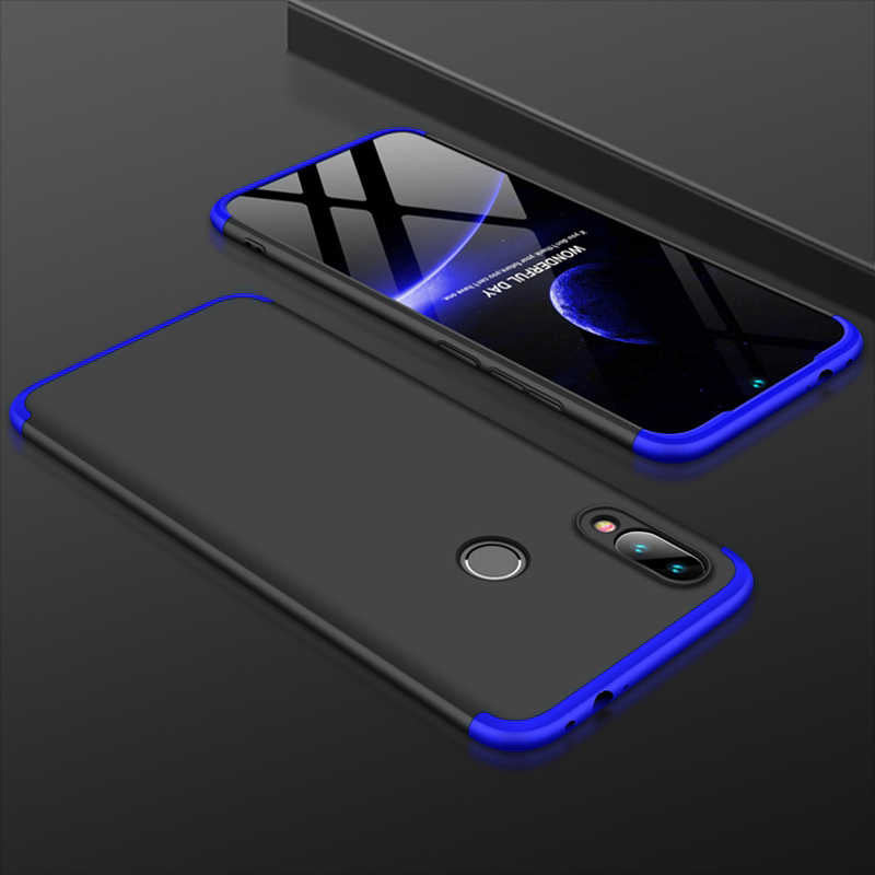 Galaxy M20 Kılıf Zore Ays Kapak Siyah-Mavi