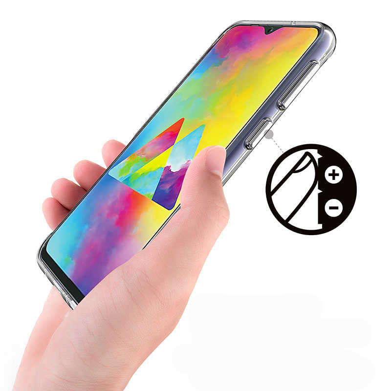 Galaxy M20 Kılıf Zore Gard Silikon Renksiz
