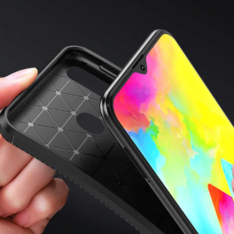 Galaxy M20 Kılıf Zore Negro Silikon Kapak Siyah