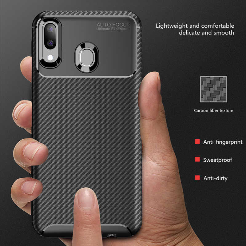 Galaxy M20 Kılıf Zore Negro Silikon Kapak Siyah