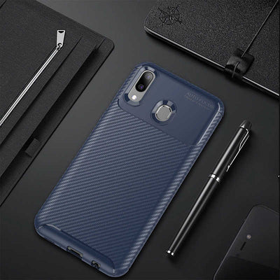 Galaxy M20 Kılıf Zore Negro Silikon Kapak Lacivert