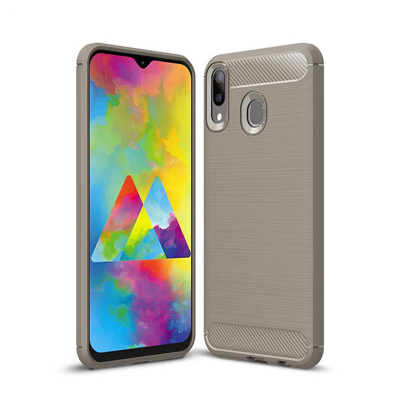 Galaxy M20 Kılıf Zore Room Silikon Kapak Gri