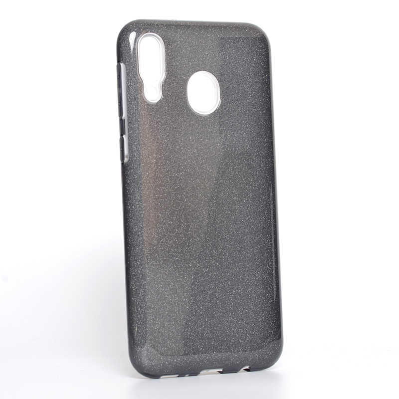 Galaxy M20 Kılıf Zore Shining Silikon Siyah