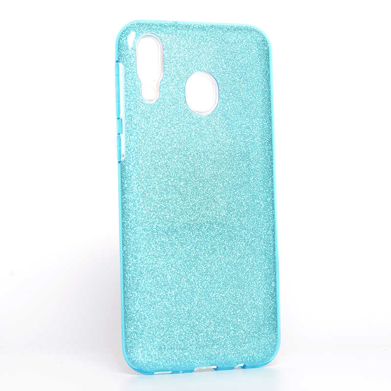 Galaxy M20 Kılıf Zore Shining Silikon Mavi