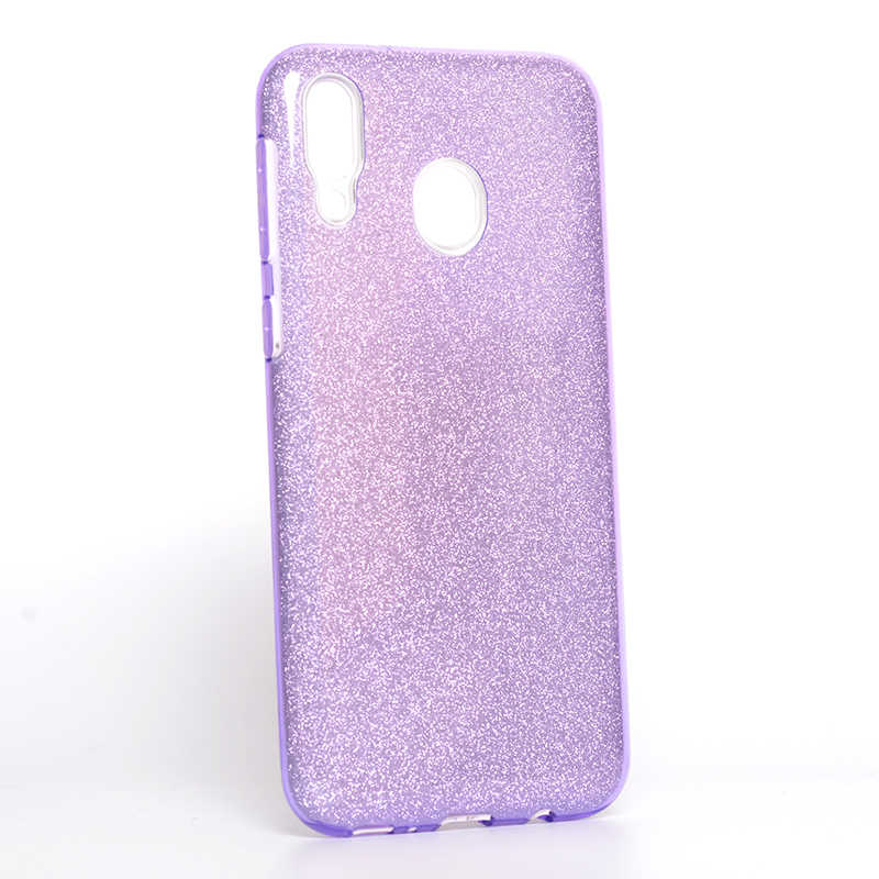 Galaxy M20 Kılıf Zore Shining Silikon Mor