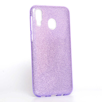 Galaxy M20 Kılıf Zore Shining Silikon Mor