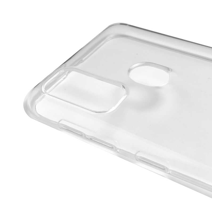 Galaxy M21 Kılıf Zore Kamera Korumalı Süper Silikon Kapak Renksiz