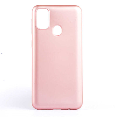 Galaxy M21 Kılıf Zore Premier Silikon Kapak Rose Gold