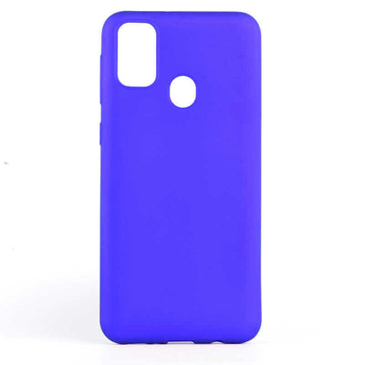 Galaxy M21 Kılıf Zore Premier Silikon Kapak Saks Mavi