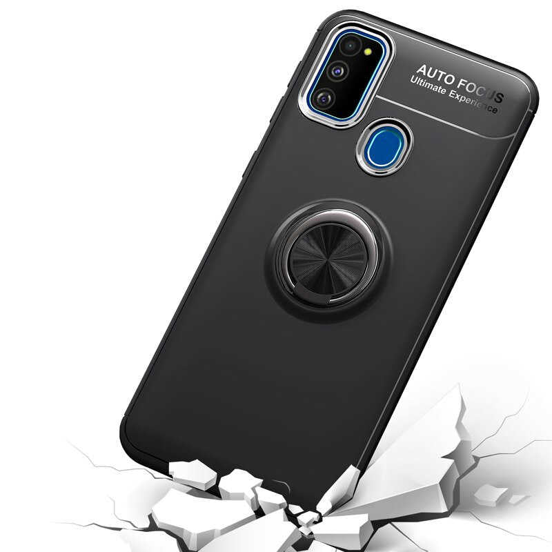 Galaxy M21 Kılıf Zore Ravel Silikon Kapak Kırmızı