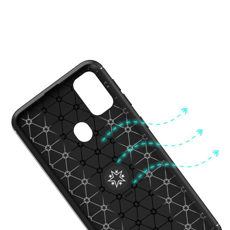 Galaxy M21 Kılıf Zore Ravel Silikon Kapak Mavi