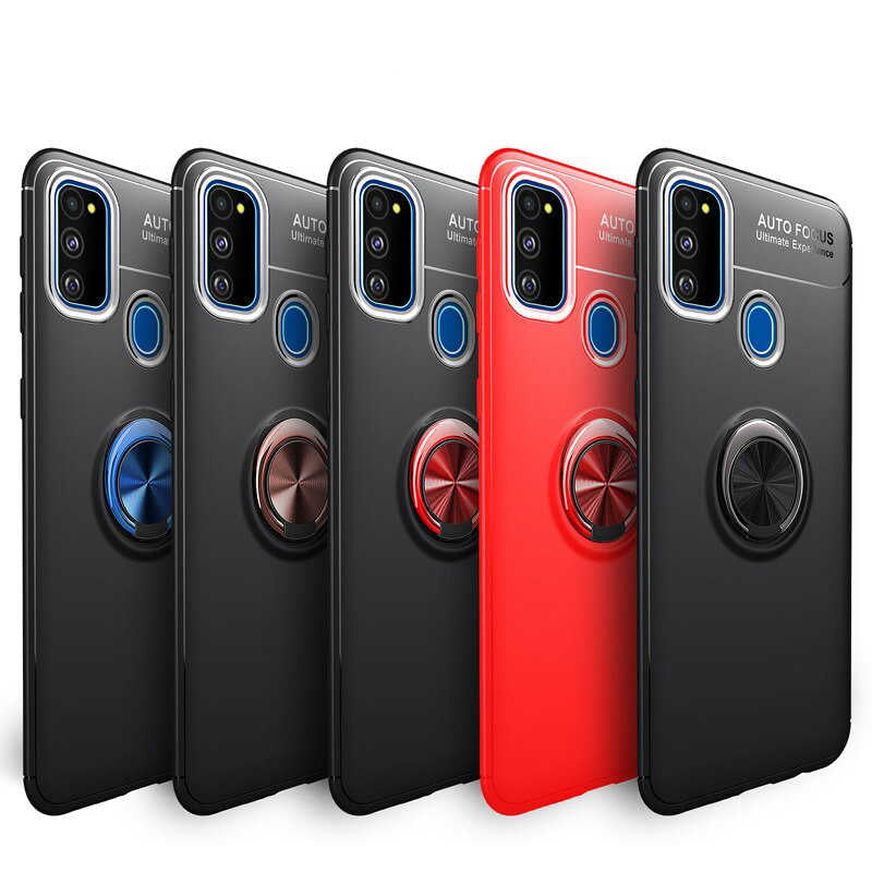 Galaxy M21 Kılıf Zore Ravel Silikon Kapak Mavi