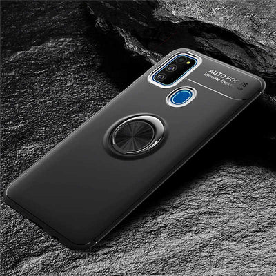 Galaxy M21 Kılıf Zore Ravel Silikon Kapak Siyah