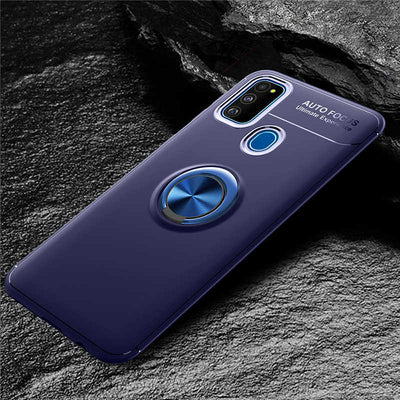 Galaxy M21 Kılıf Zore Ravel Silikon Kapak Mavi