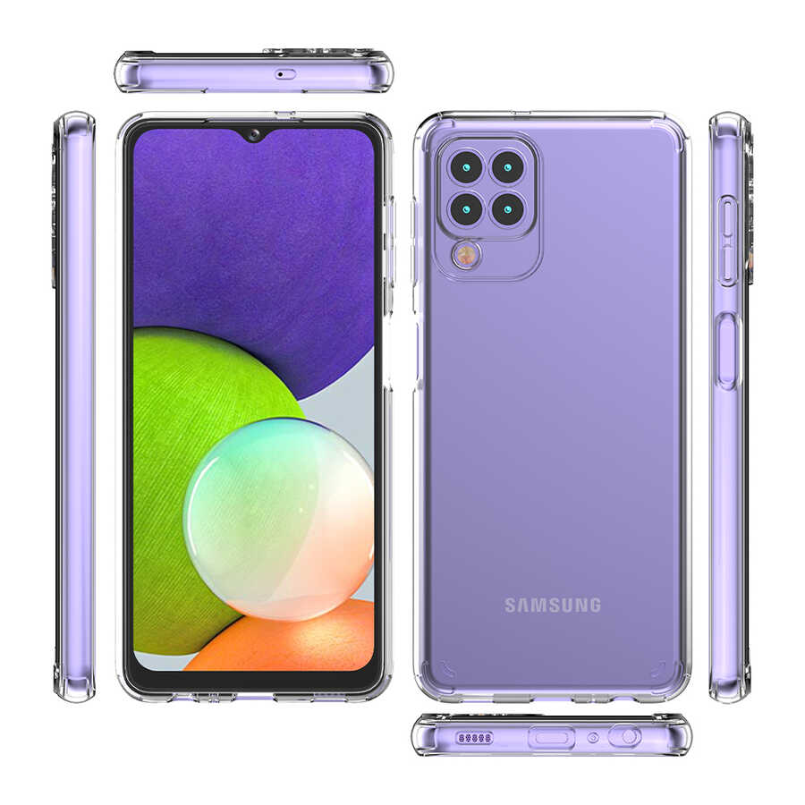 Galaxy M22 Kılıf Zore Coss Kapak Renksiz