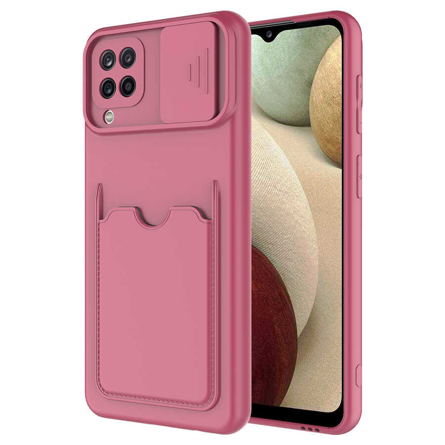 Galaxy M22 Kılıf Zore Kartix Kapak Kırmızı